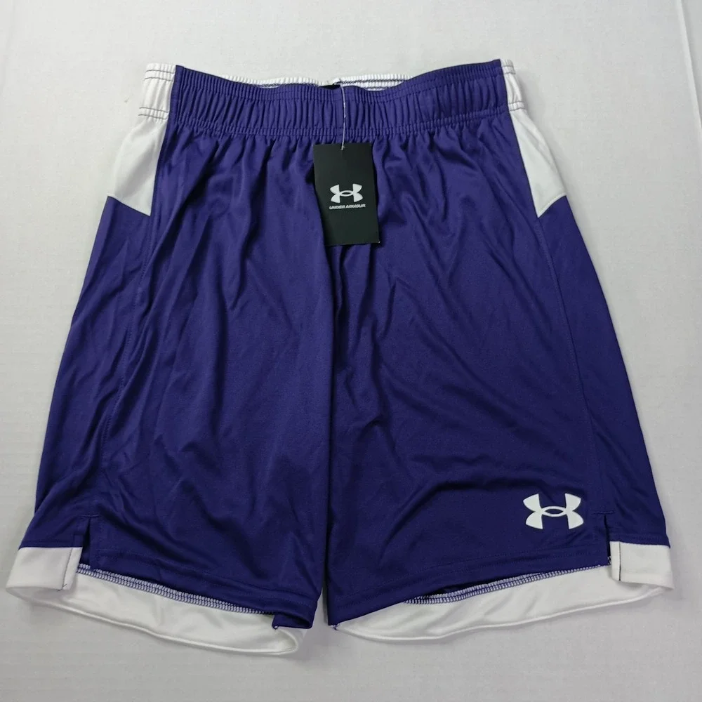 Under Armour Men's UA Maquina 3.0 Shorts Size S Small Purple White Lightweight